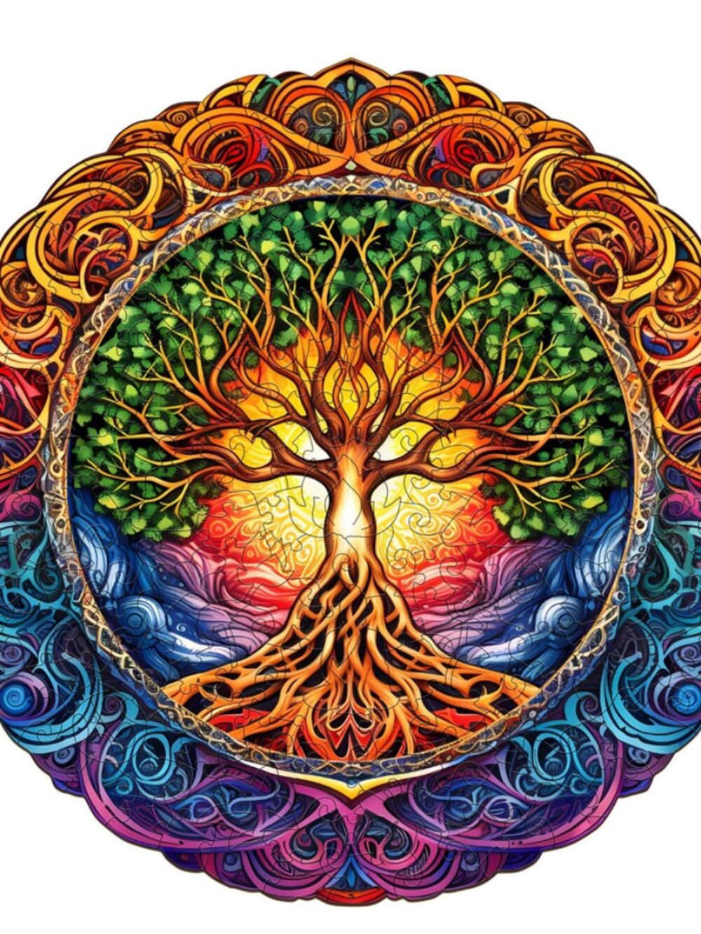 Mandala Tree of Life wooden jigsaw puzzle